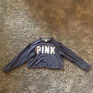 PINK Cold Shoulder Thin Sweatshirt